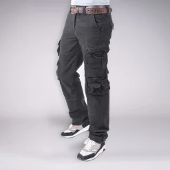CARGOHOSE KEN SCHWARZ (O. GÜRTEL)