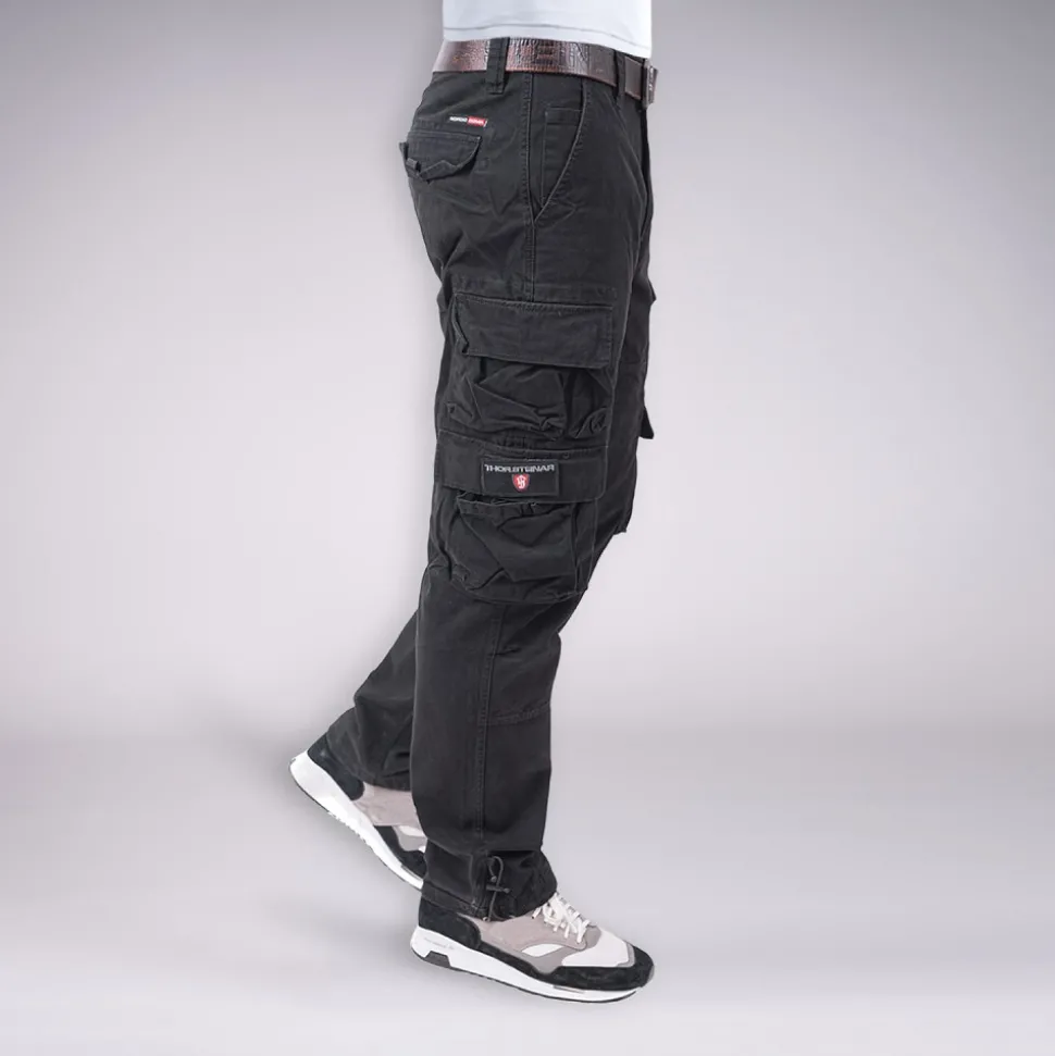 CARGOHOSE KEN SCHWARZ (O. GÜRTEL)