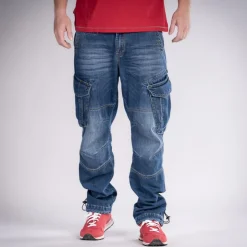 CARGOJEANS STAHLHEIM II MITTELBLAU (O. GÜRTEL)